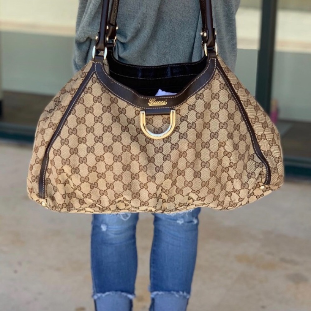 Gucci D-Ring Hobo Handbag EUC